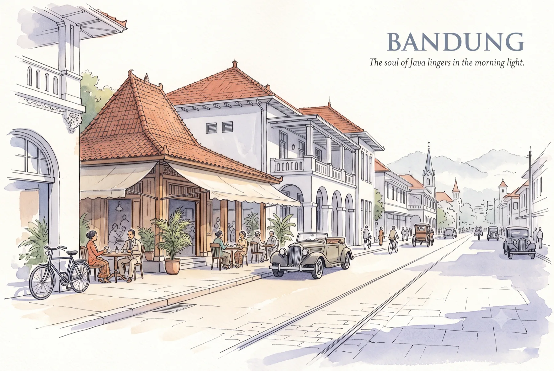 Illustrated Bandung studio setting for Attic Wild Side