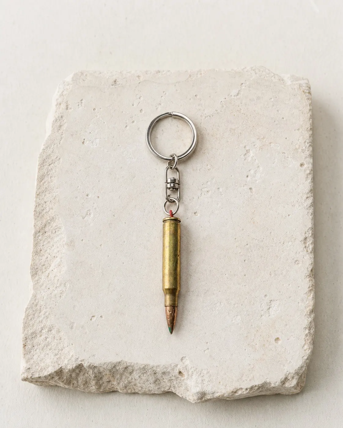 Brass keychain detail