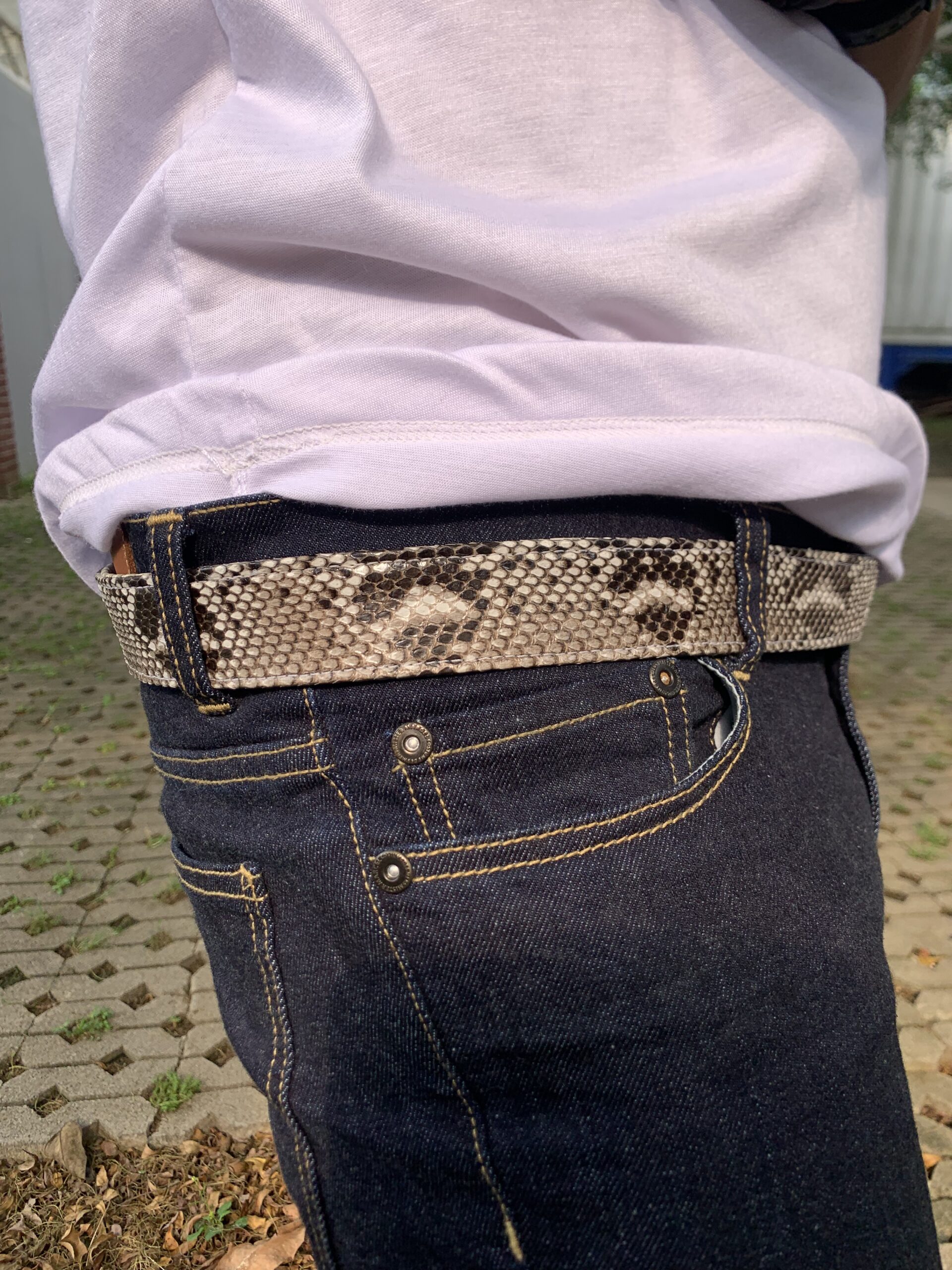 Python Snakeskin Belt – Indonesian Exotic Leather