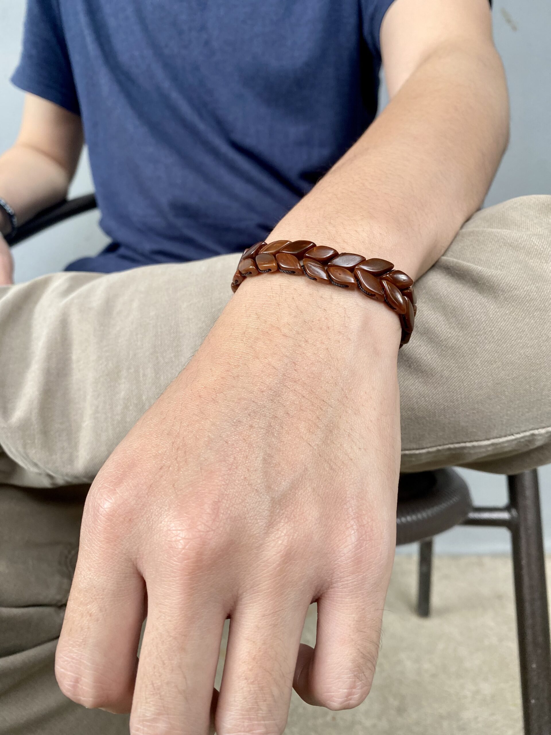 Kokka Wood Bead Bracelet – Natural Indonesian Timber