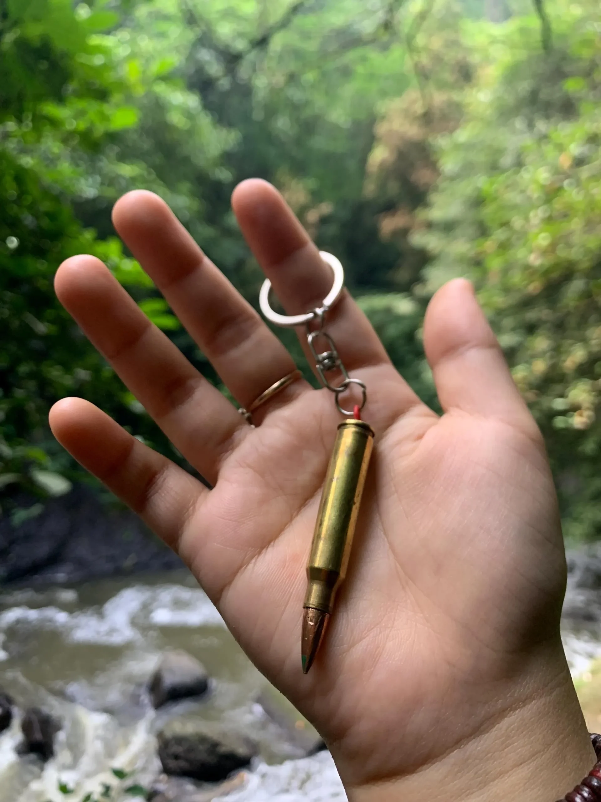 Authentic Brass Bullet Shell Keychain
