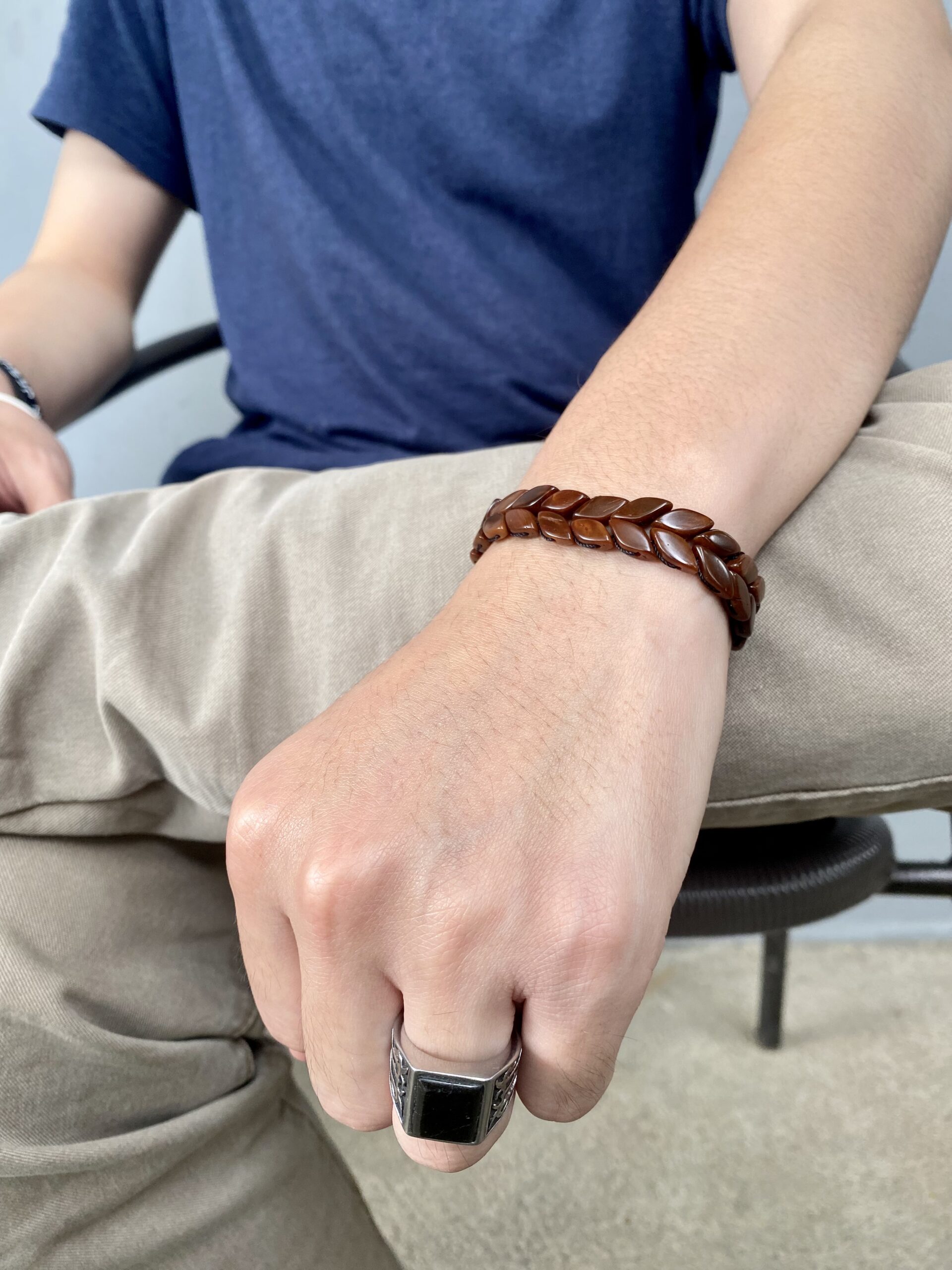 Handmade Kokka Wood Bracelet - Image 2