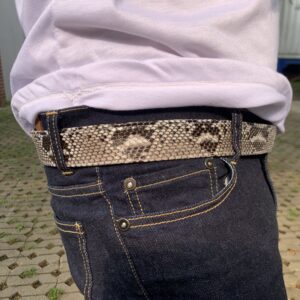 genuine python snakeskin belt